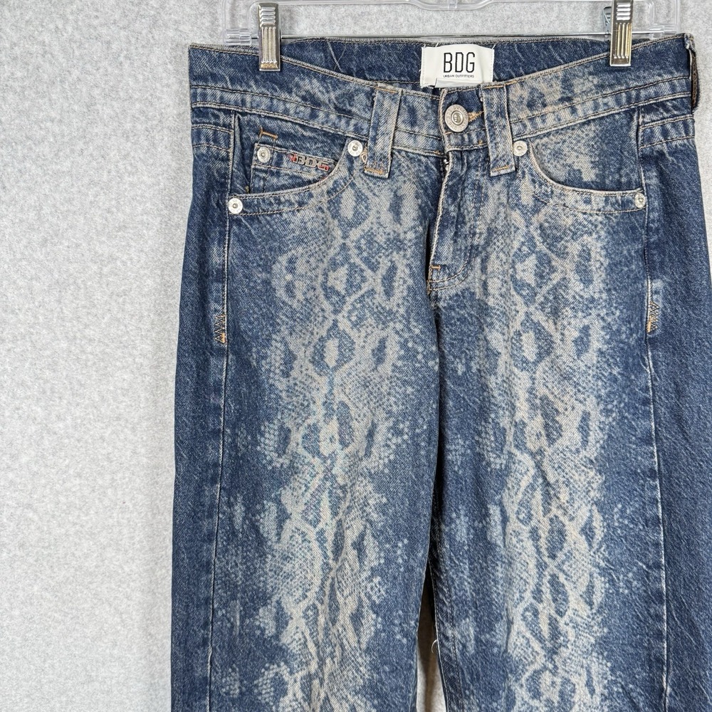 BDG women's snake print low rise Denim Jeans 26 oversized slouchy pants urban - Picture 2 of 10